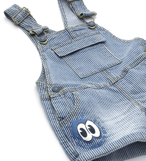 Salopette en jean indigo style universitaire pour bébé garçon – Image 2