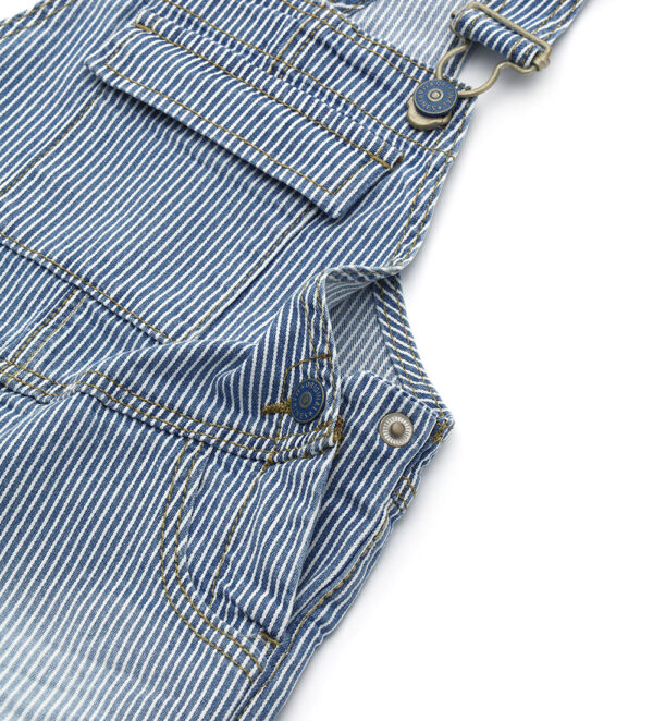 Salopette en jean indigo style universitaire pour bébé garçon – Image 3