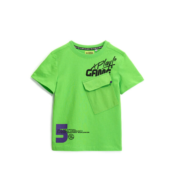 T-shirt garçon sport de rue avec poche