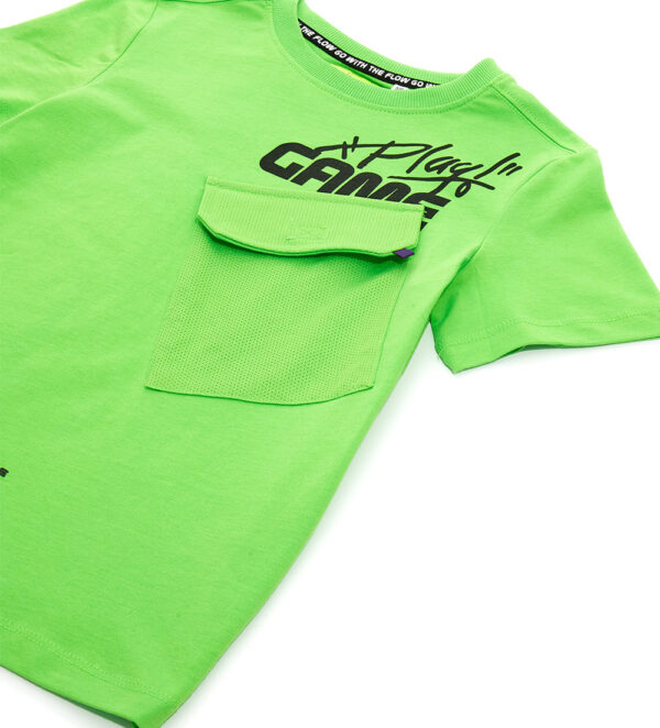 T-shirt garçon sport de rue avec poche – Image 3
