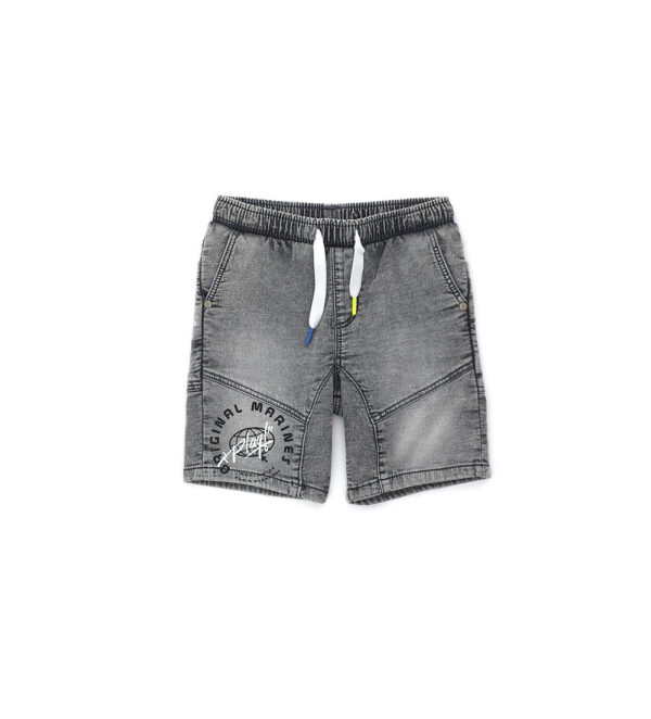 Bermuda en denim molletonné style sport urbain pour garçon 2