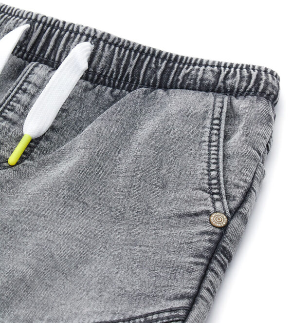 Bermuda en denim molletonné style sport urbain pour garçon 2 – Image 3