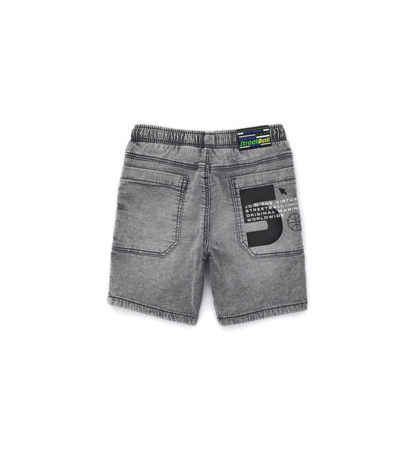 Bermuda en denim molletonné style sport urbain pour garçon 2 – Image 5