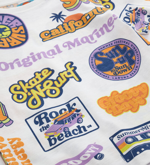 T-shirt en coton flammé Surf Spirit Boy 1 – Image 2
