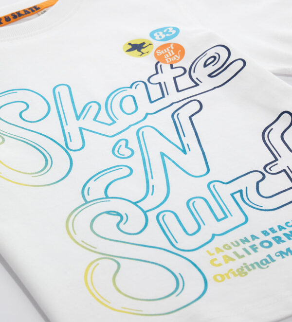 T-shirt garçon esprit surf en coton flammé 2 – Image 12