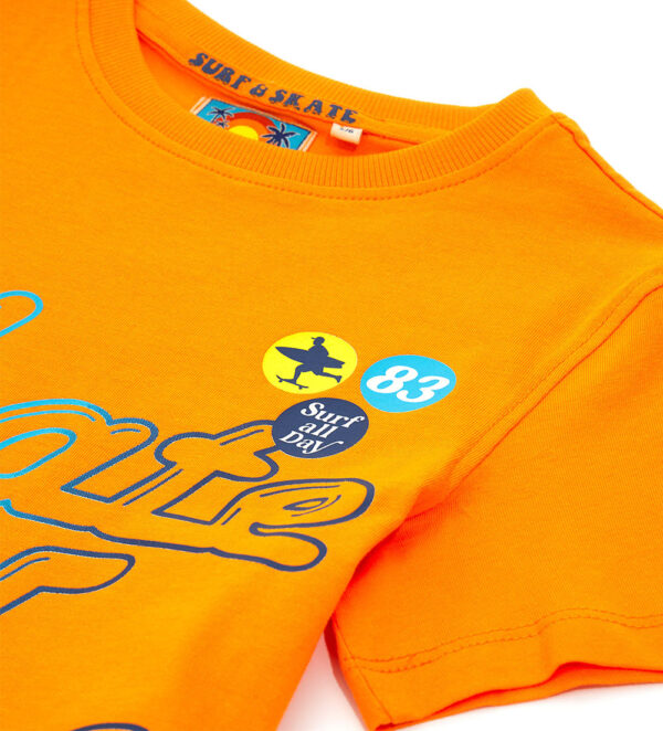 T-shirt garçon esprit surf en coton flammé 2 – Image 2