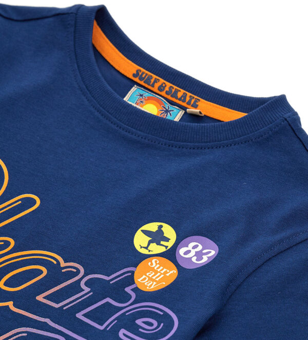 T-shirt garçon esprit surf en coton flammé 2 – Image 7
