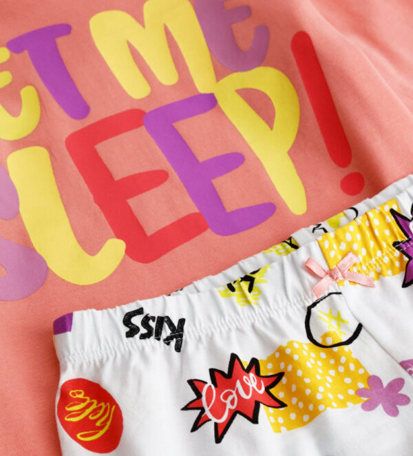 Pyjama long en coton « Bonne nuit fille » 6 – Image 4