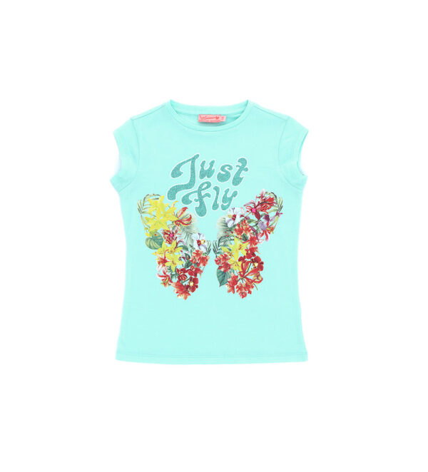 T-shirt fille du marché d'Ibiza avec strass – Image 3
