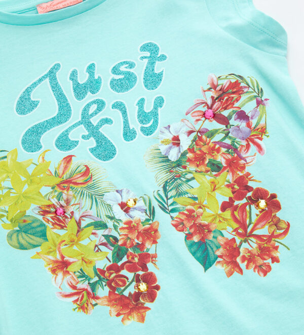 T-shirt fille du marché d'Ibiza avec strass – Image 4