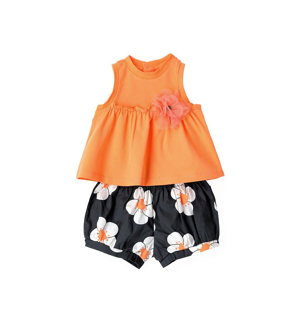 Ensemble débardeur et short pour nouveau-né fille Blacky Blaze