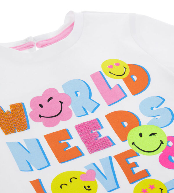 T-shirt à manches courtes pour bébé fille avec motif smiley de Jolla Beach – Image 8