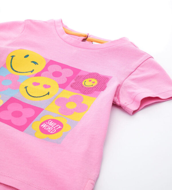 T-shirt à manches courtes pour bébé fille avec motif smiley de Jolla Beach – Image 11