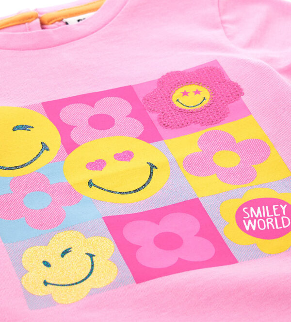 T-shirt à manches courtes pour bébé fille avec motif smiley de Jolla Beach – Image 12