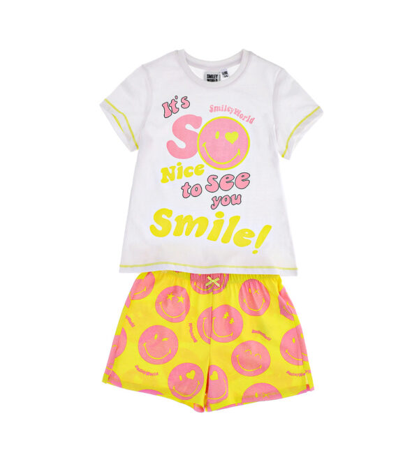 Bonne nuit fille smiley pyjama court 3