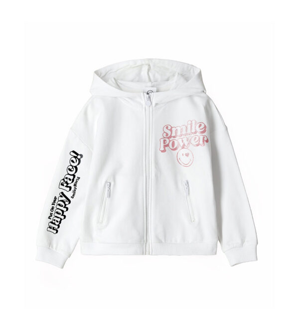 Sweat-shirt Active Girl Smiley à capuche