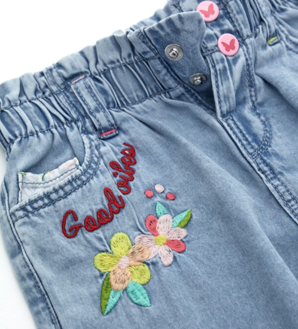 Jean bébé fille en denim coloré – Image 5