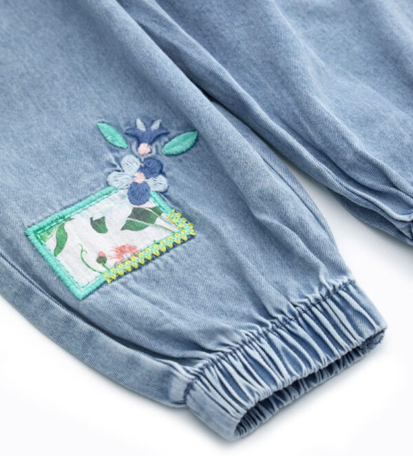 Jean bébé fille en denim coloré – Image 4