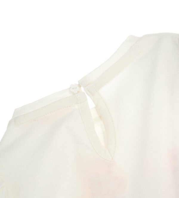 T-shirt bébé fille Peach Sunrise avec nœud – Image 3