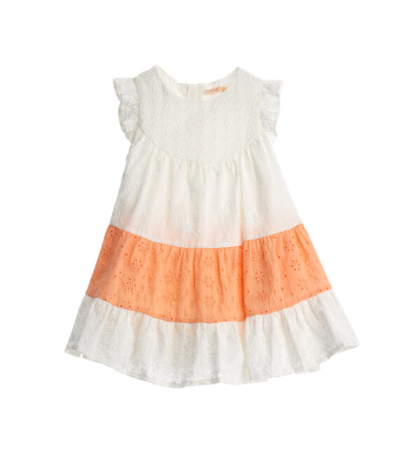 Robe bébé fille Peach Sunrise avec empiècements