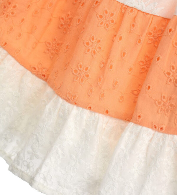 Robe bébé fille Peach Sunrise avec empiècements – Image 4