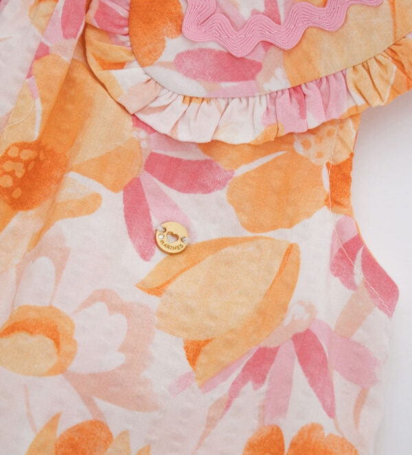 Salopette en coton pour bébé fille Peach Sunrise – Image 4