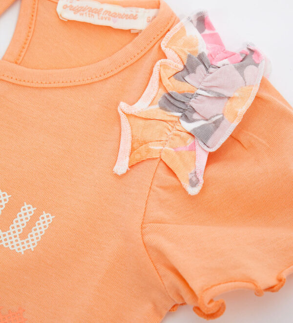 Ensemble t-shirt et short bébé fille Peach Sunrise 6 – Image 2