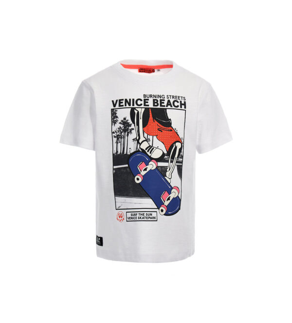 T-shirt en coton flamme garçon Restez à bord 2