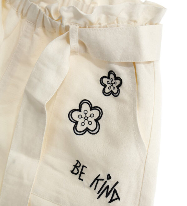 Bermuda en lin style ethnique hippie chic pour fille – Image 4