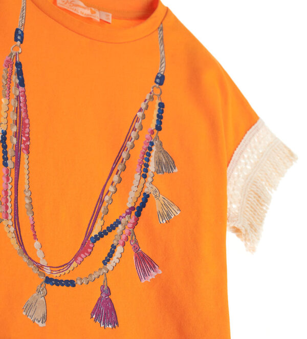 T-shirt Boho Picnic Girl à paillettes 1 – Image 2