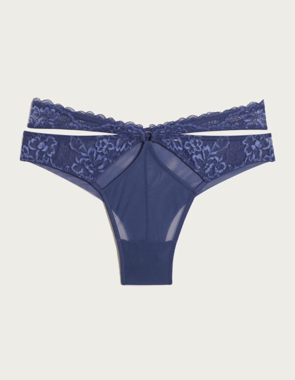 Slip brésilien femme en jean bleu – Image 4