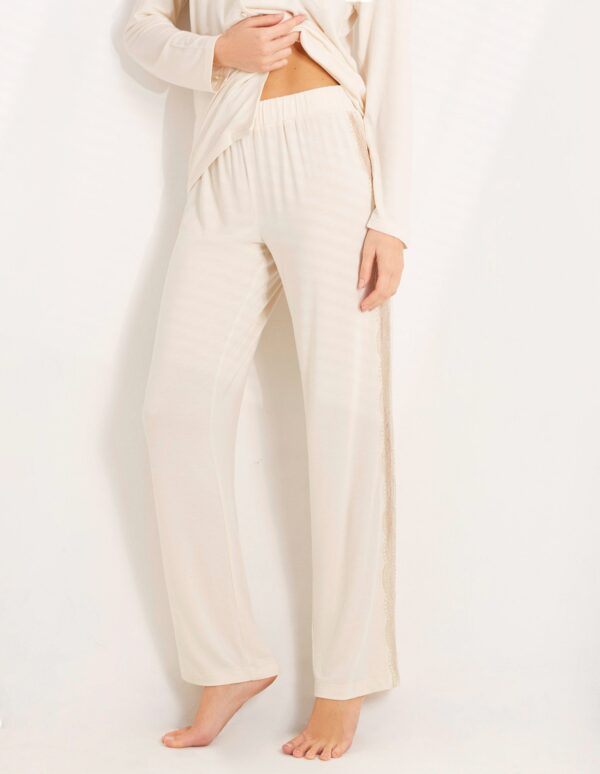Pantalon long femme en modal/dentelle 2 – Image 3