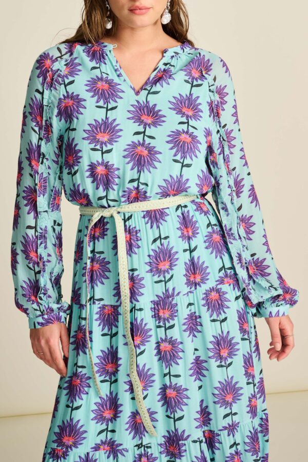 Robe - Georgie Flower Aqua – Image 4