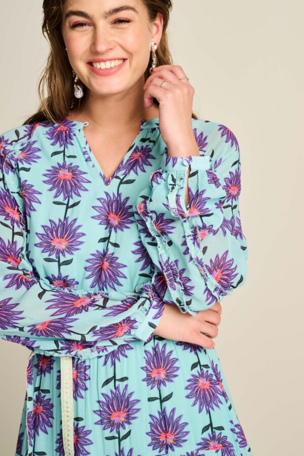 Robe - Georgie Flower Aqua – Image 6