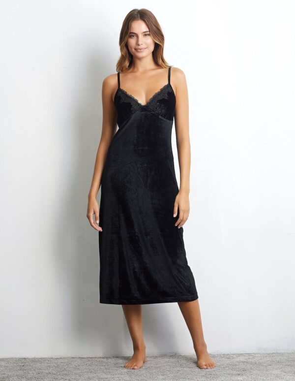 Robe de soirée en velours pour femme – Image 2