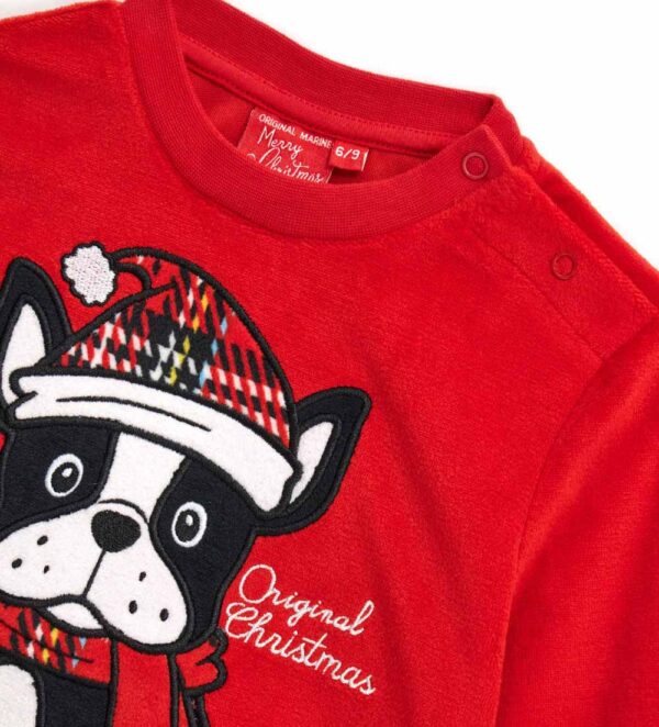 Pyjama capsule de Noël en fourrure écologique pour bébé garçon – Image 4