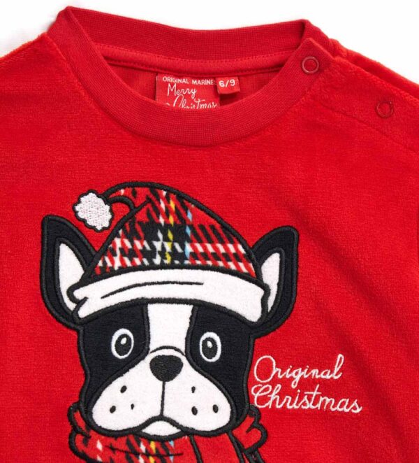 Pyjama capsule de Noël en fourrure écologique pour bébé garçon – Image 2
