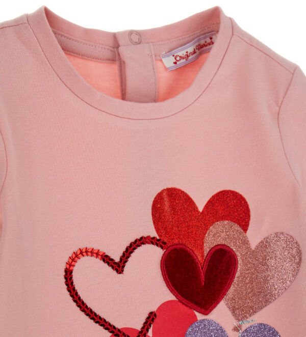 T-shirt pailleté pour bébé fille Heartbeat – Image 2