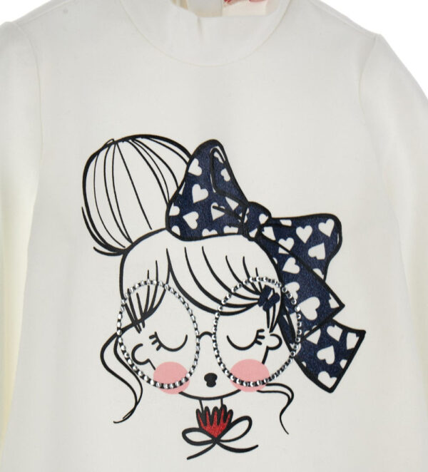 T-shirt à col montant pour bébé fille Natalizio – Image 3