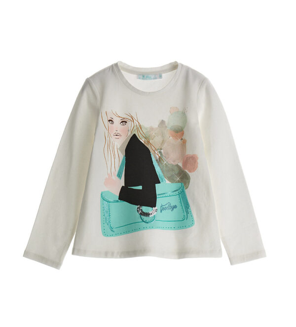 T-shirt imprimé pailleté « Brille dans le froid » pour fille