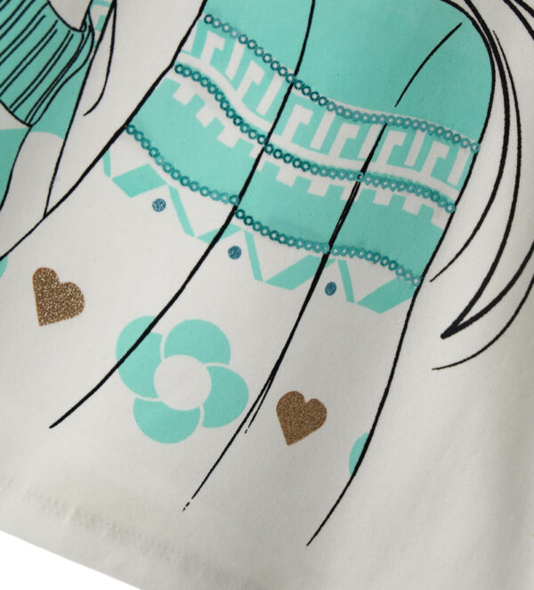 T-shirt imprimé pailleté « Brille dans le froid » pour fille – Image 8