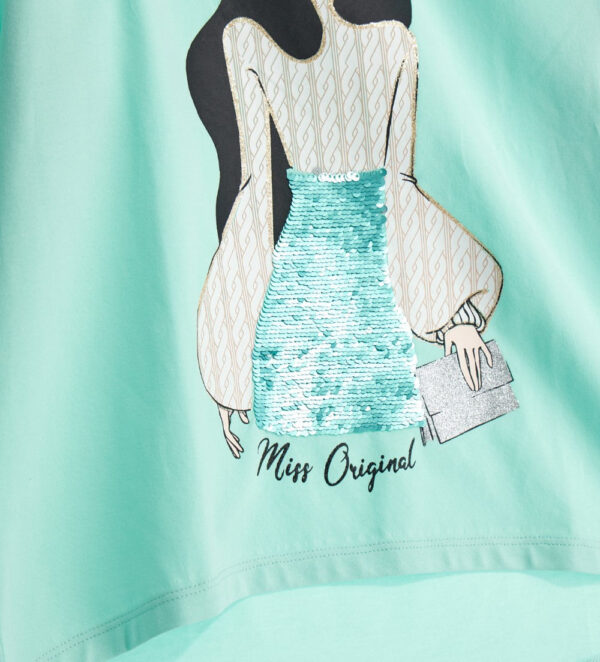 T-shirt en coton chaud « Brille dans le froid » pour fille – Image 4