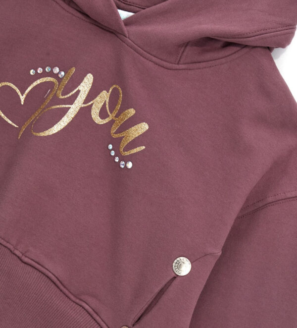 Sweat à capuche avec poches pour fille qui brille dans le froid – Image 3