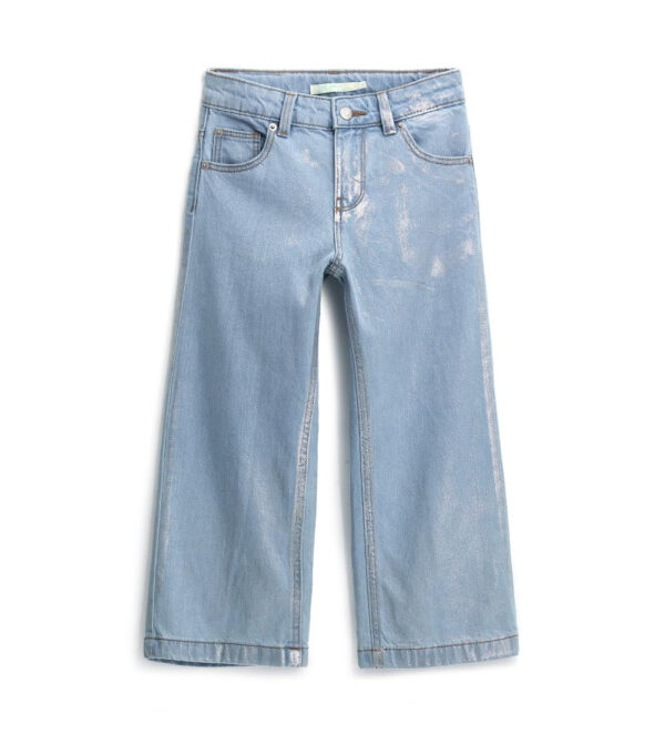 Jean large pour fille qui brille dans le froid