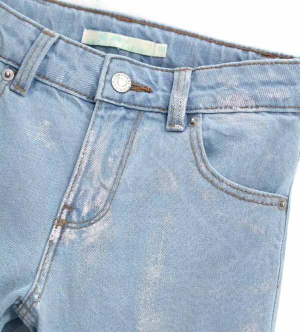 Jean large pour fille qui brille dans le froid – Image 5