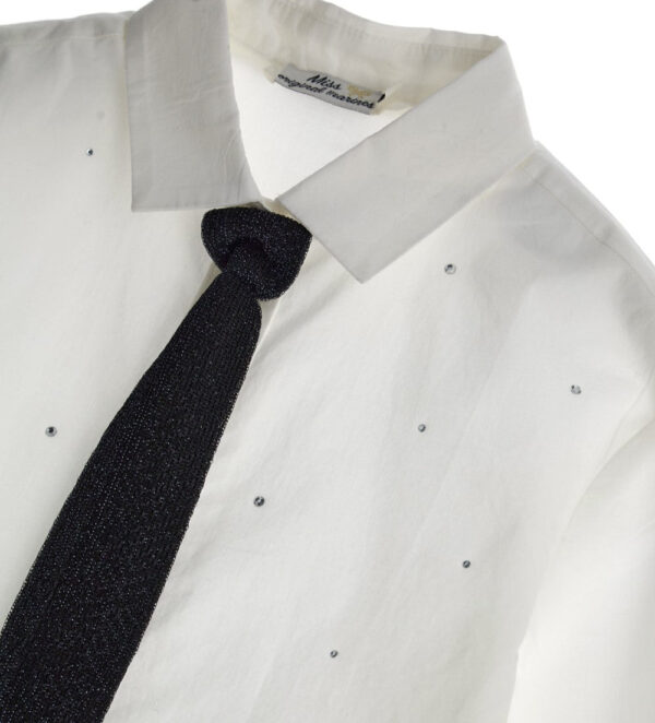 Chemise Natalizio pour fille avec cravate – Image 3