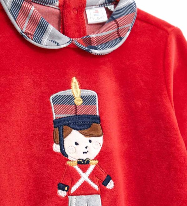 Barboteuse à col chemise pour nouveau-né de Noël – Image 4