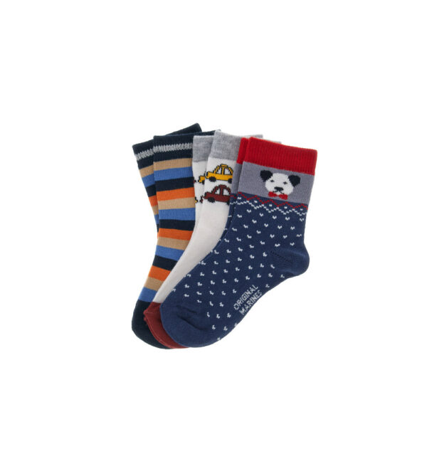 Lot de trois paires de chaussettes courtes Basico Fall pour bébé garçon