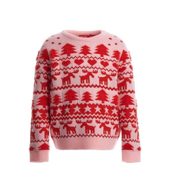 Pull Capsule de Noël en fils mélangés pour fille