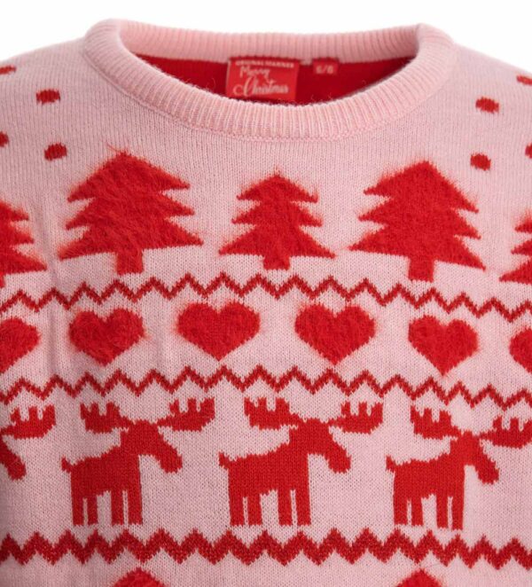 Pull Capsule de Noël en fils mélangés pour fille – Image 5